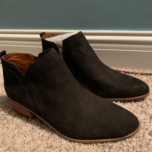 Franco Sarto Suede Black Booties